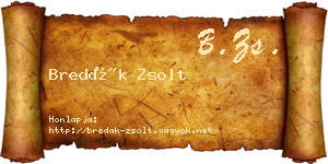 Bredák Zsolt névjegykártya